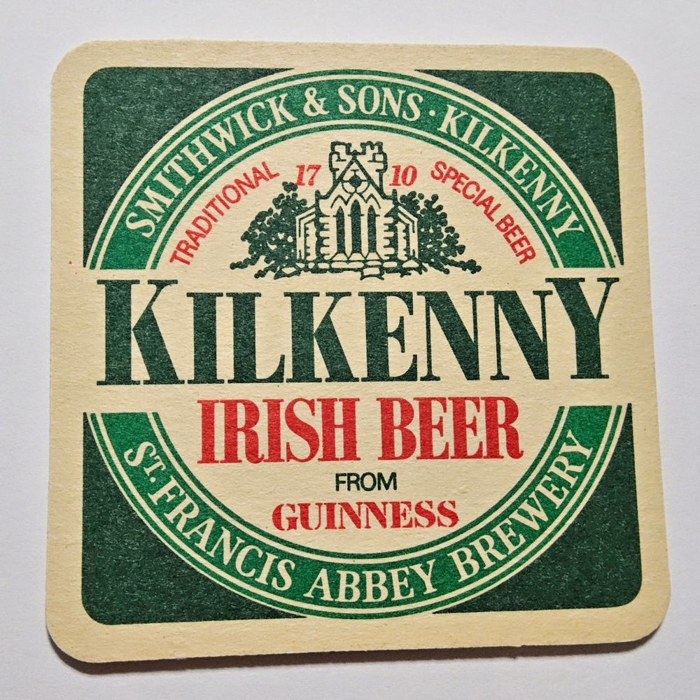 Kilkenny Irish Beer Coaster‎ Smithwick's Sons Brewery St Francis Abbey